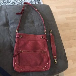 Tano red leather bag